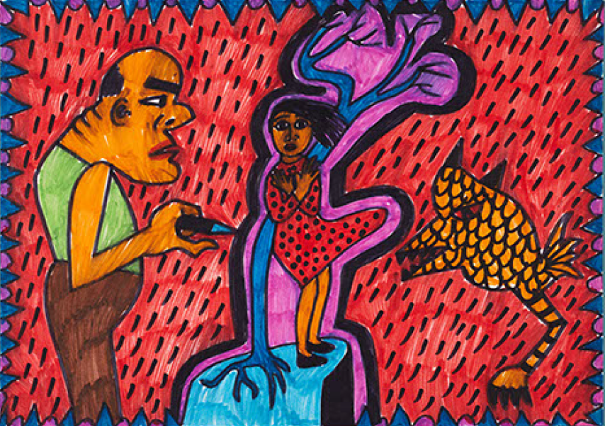 Abb. 6: Adelheid Duvanel, Zeichnung vom 15.6.1985 (Nachlass Adelheid Duvanel, SLA-AD-A-4)