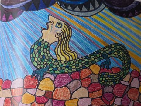 Abb. 7: Adelheid Duvanel, Zeichnung vom 19.2.1984 (Sammlung des open art museum, St. Gallen)